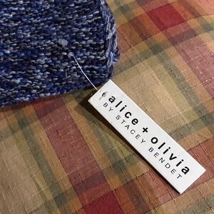 Alice + Olivia Blue Knit Scarf